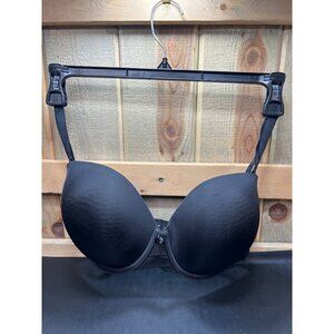 Victorias Secret Black Strapless Lined Bra 34DDD With Convertible Straps Adjusta